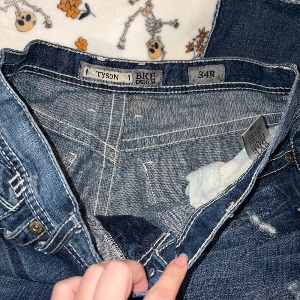 Dark Blue Jeans - Classic Stretch Denim - Picture 3 of 5